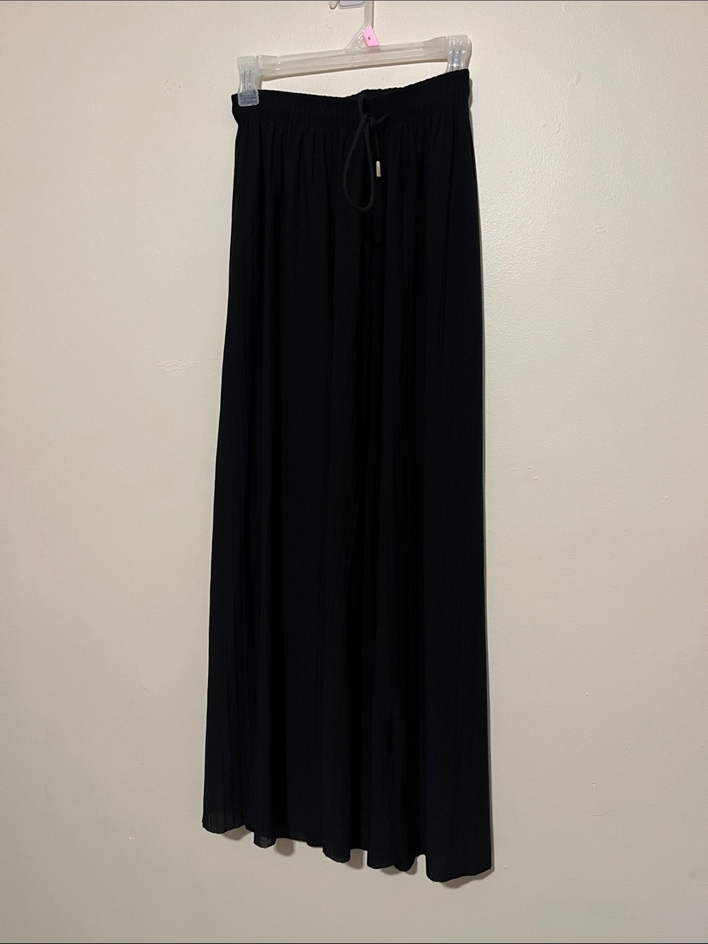 Women's Black Maxi pants with Drawstring Waist